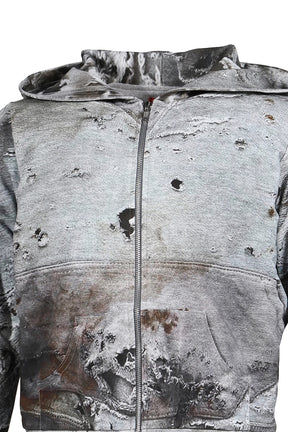 WORN OUT WHITE HOODIE / WHT 