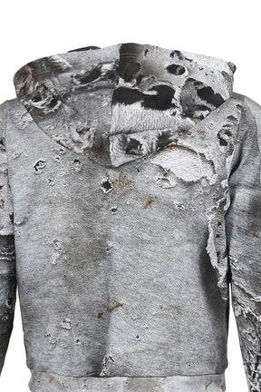 WORN OUT WHITE HOODIE / WHT 