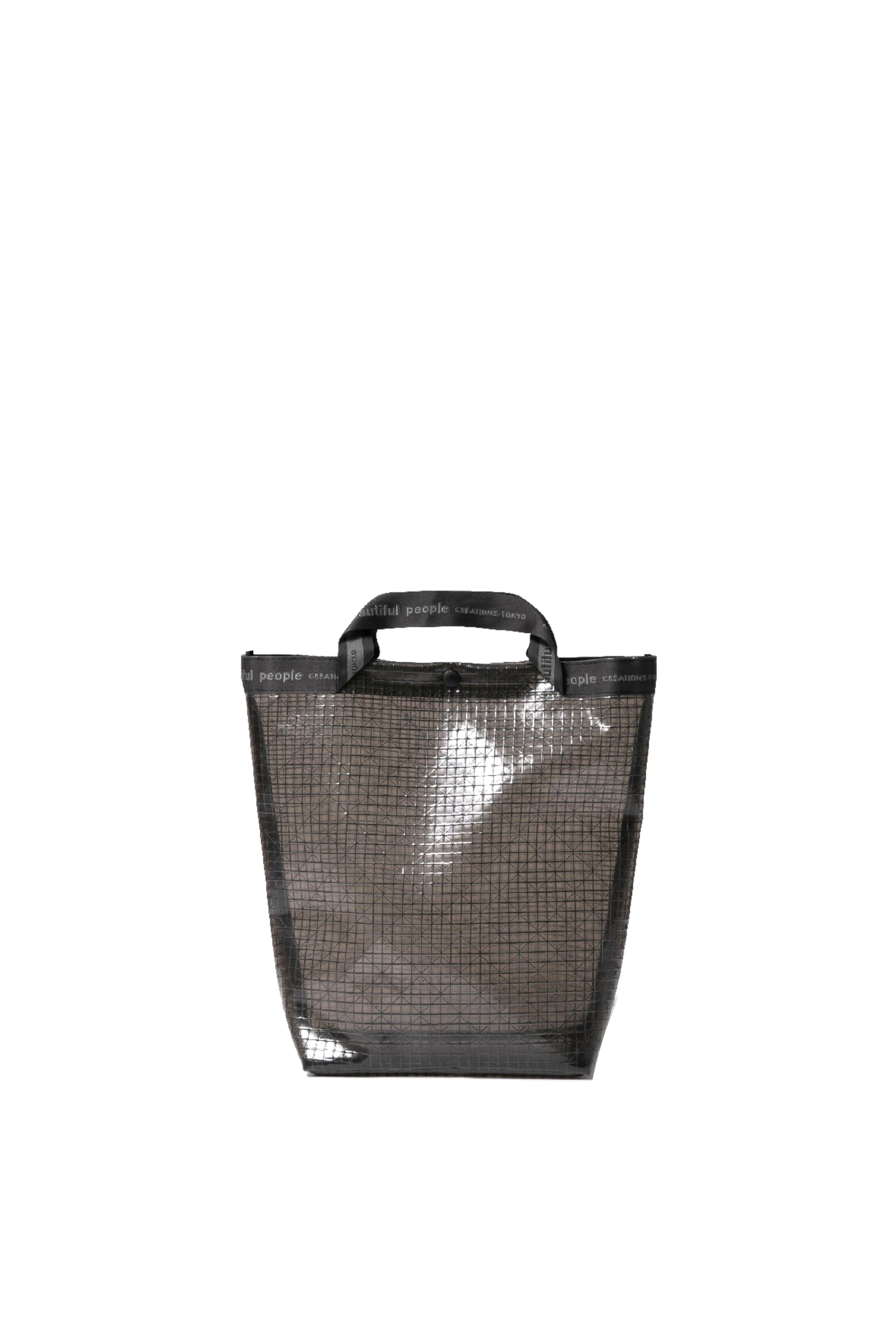 PLAID VINYL LOGO TAPE SHOULDER BAG / BLK