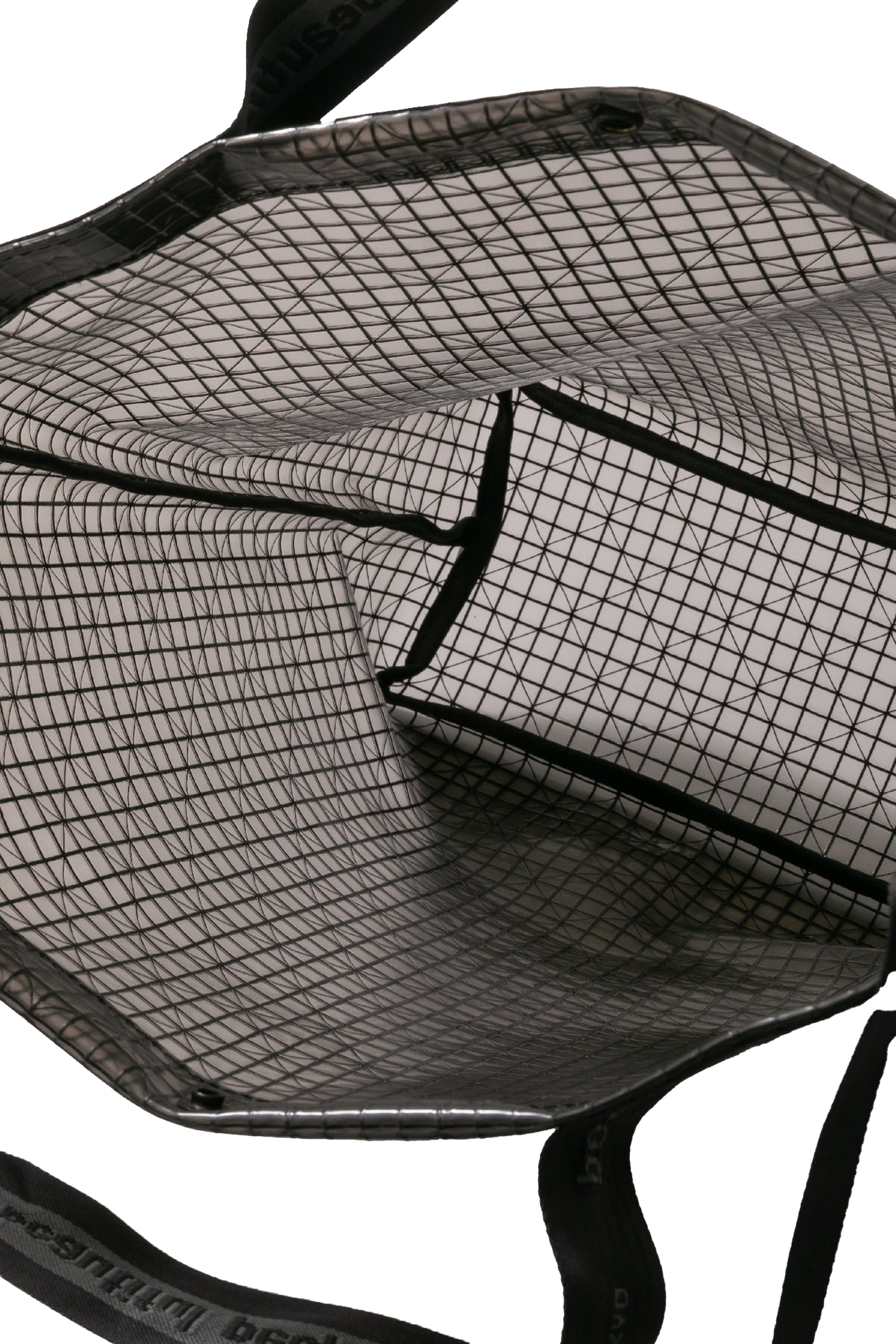 PLAID VINYL LOGO TAPE SHOULDER BAG / BLK