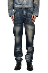 RR MOTO PANT / DARK WASHING