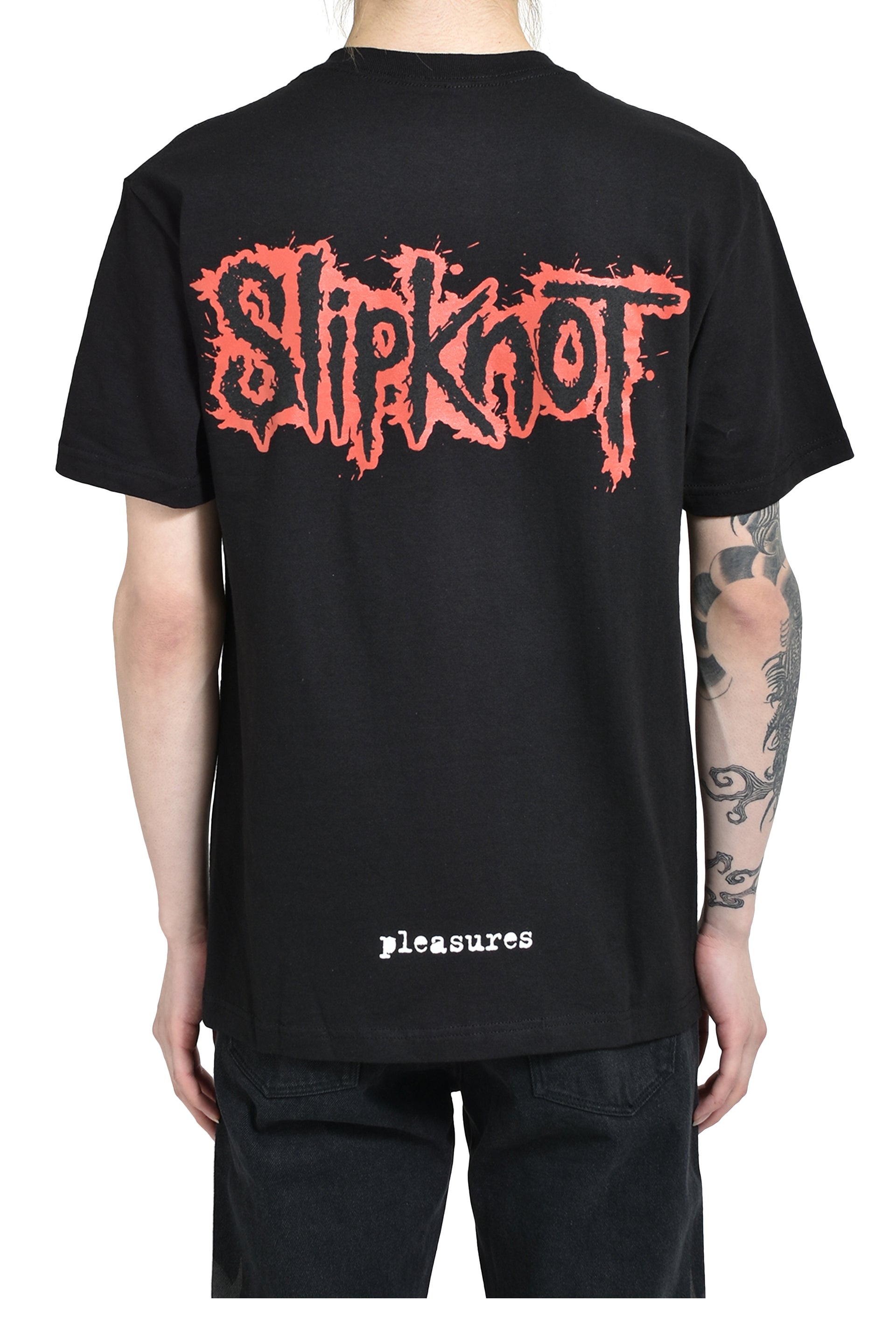 PLEASURES × Slipknot SKELETON T-SHIRT / BLK
