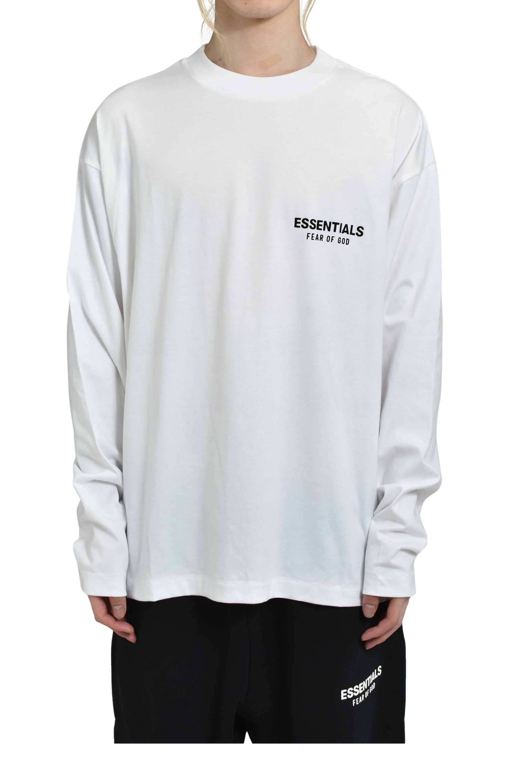 ESSENTIALS CLASSIC FIT LS TEE / BRIGHT WHT