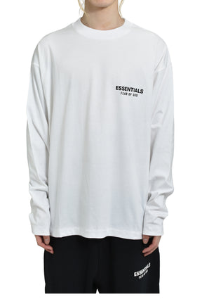 ESSENTIALS CLASSIC FIT LS TEE / BRIGHT WHT