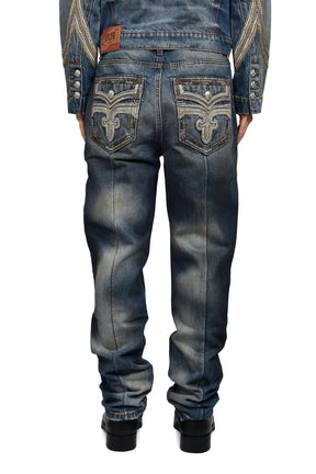 RR MOTO PANT / DARK WASHING