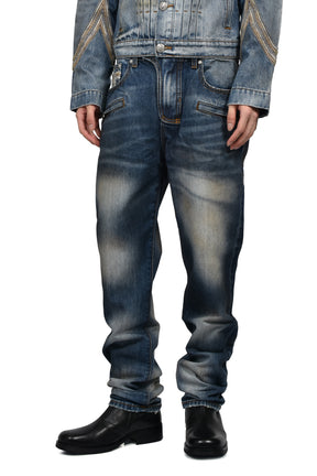 RR MOTO PANT / DARK WASHING