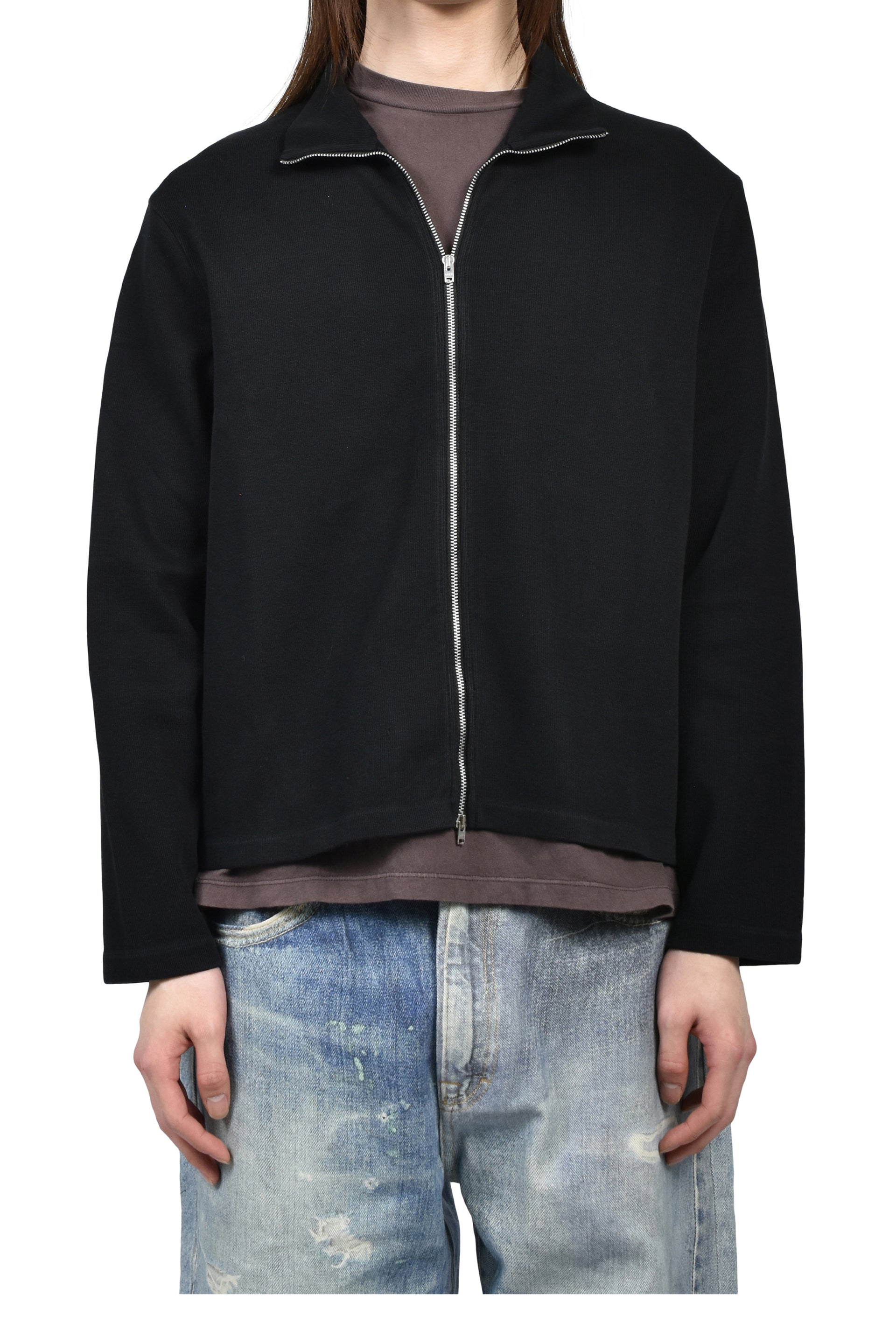 SHRUNKEN FULLZIP / BLK