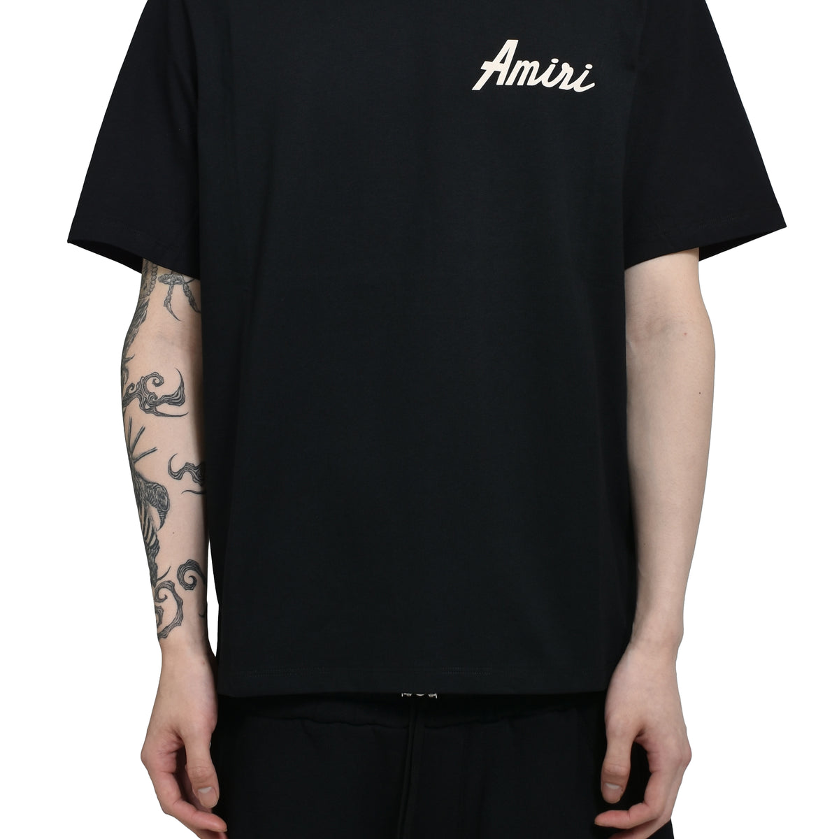 AMIRI レザーシャツ AMIRI キャンプカラー レザーシャツ | ブラック | FARFETCH JP