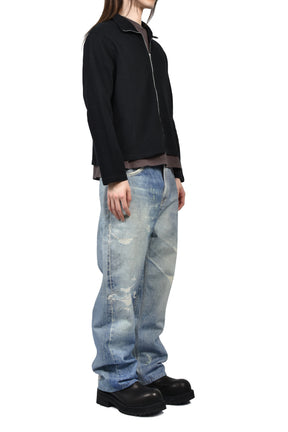 OUR LEGACY SHRUNKEN FULLZIP / BLK