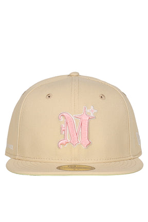 NEWERA 59FIFTY AUTHENTIC LOGO CAP / BEIGE/PINK