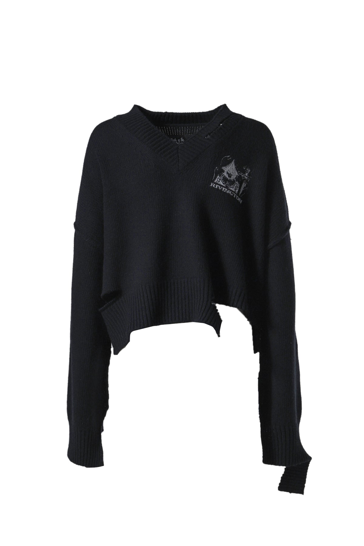 PENTA CROPPED SWEATER / BLK