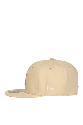 NEWERA 59FIFTY AUTHENTIC LOGO CAP / BEIGE/PINK