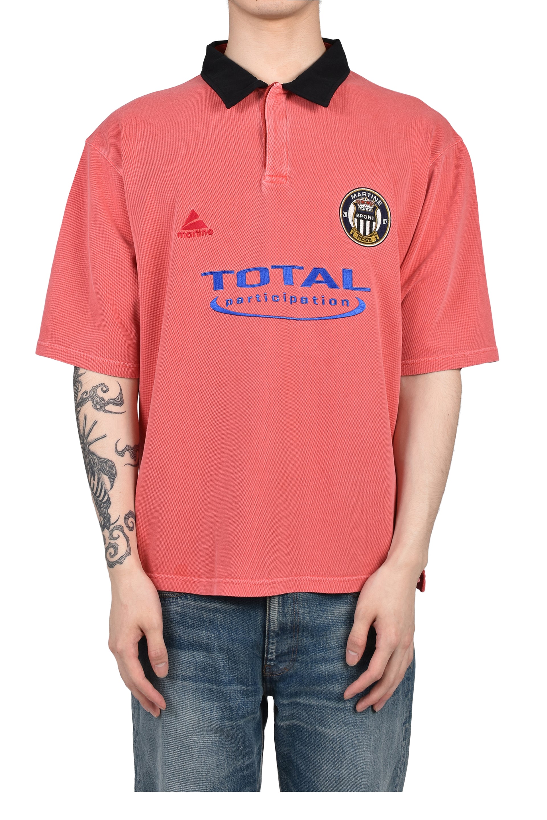 OVERSIZED S/S POLO / PNK WASHED PNK