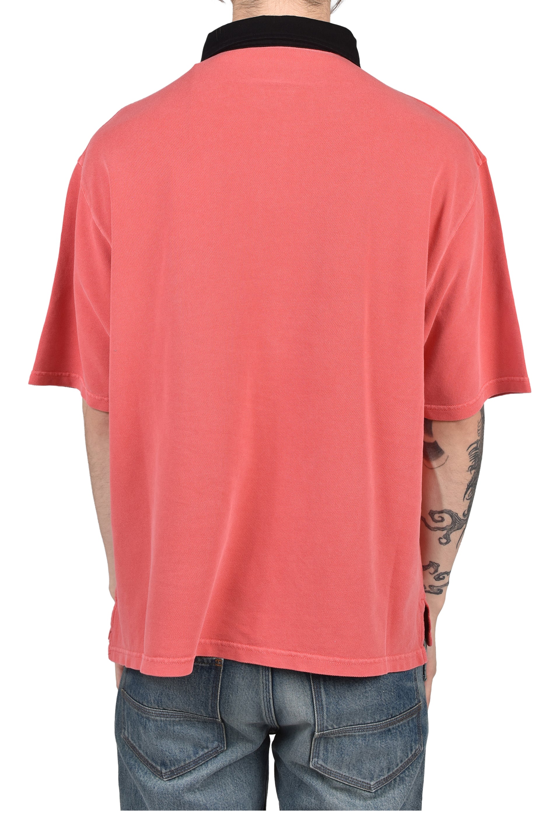 OVERSIZED S/S POLO / PNK WASHED PNK