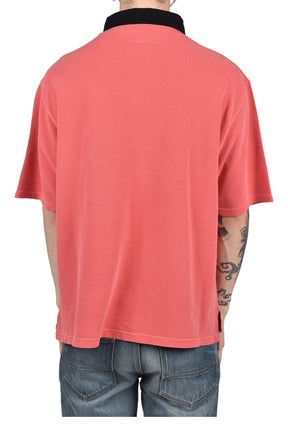 OVERSIZED S/S POLO / PNK WASHED PNK