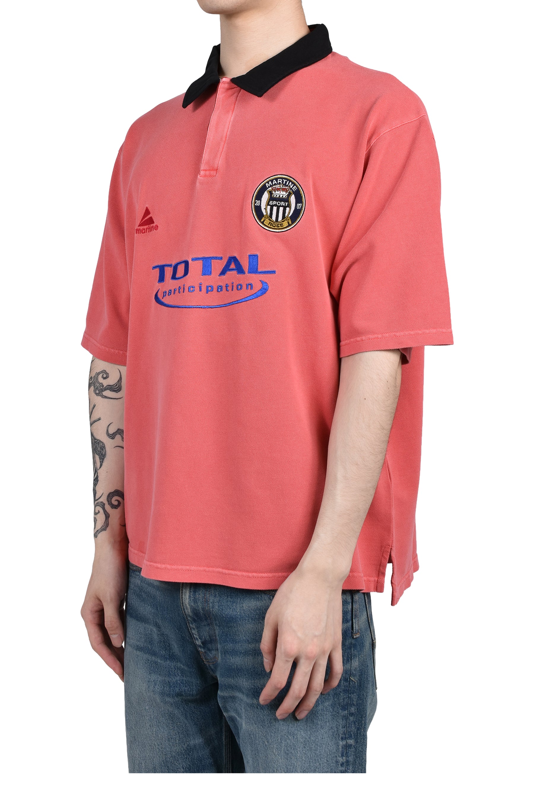 OVERSIZED S/S POLO / PNK WASHED PNK