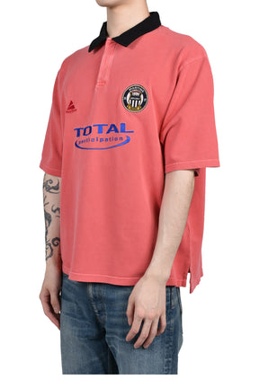 OVERSIZED S/S POLO / PNK WASHED PNK