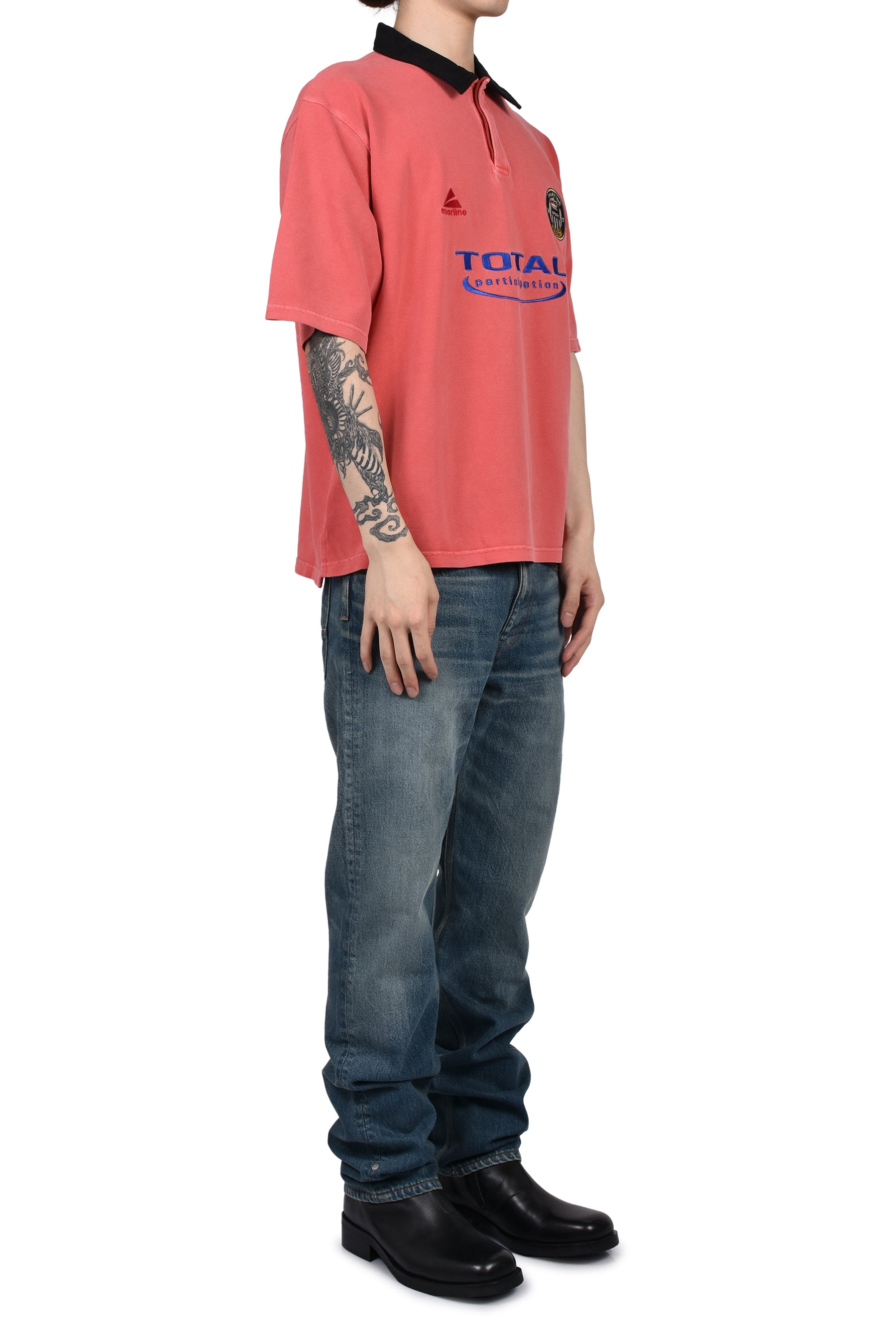 OVERSIZED S/S POLO / PNK WASHED PNK