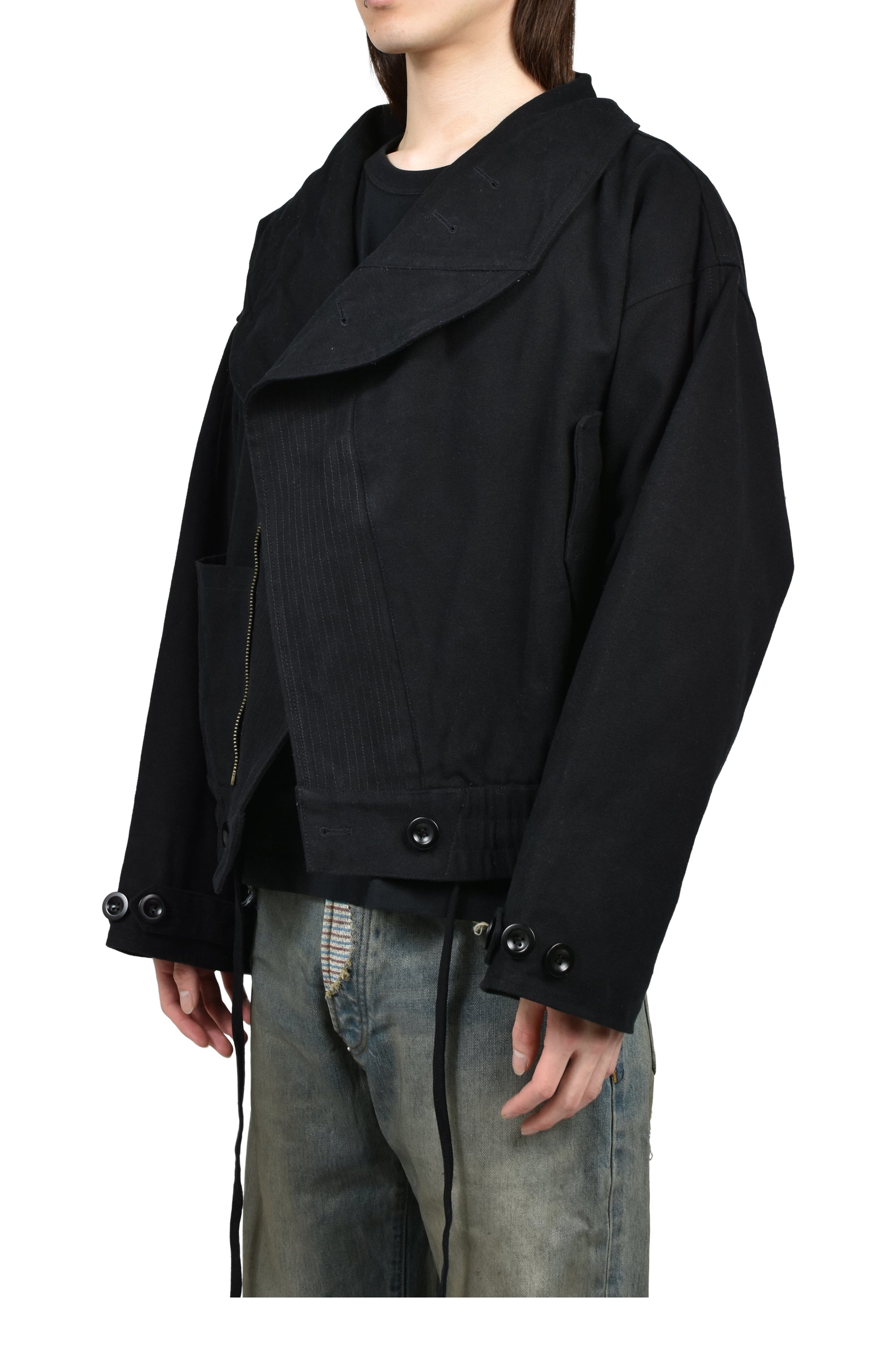 CIRCLE COLLAR JACKET / BLK