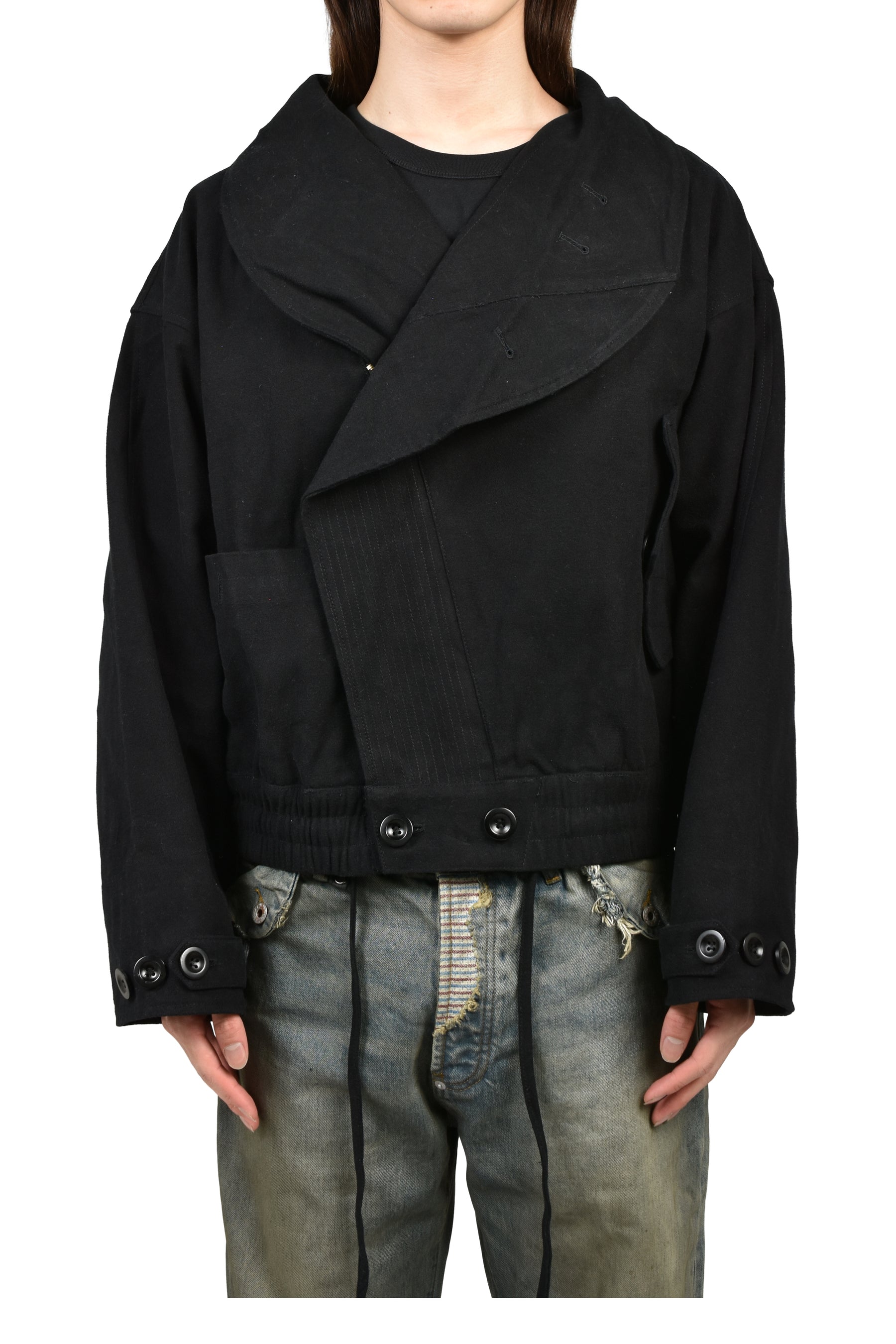 CIRCLE COLLAR JACKET / BLK