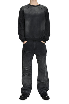 CROPPED SHOTGUN JERSEY / WASHED BLACK