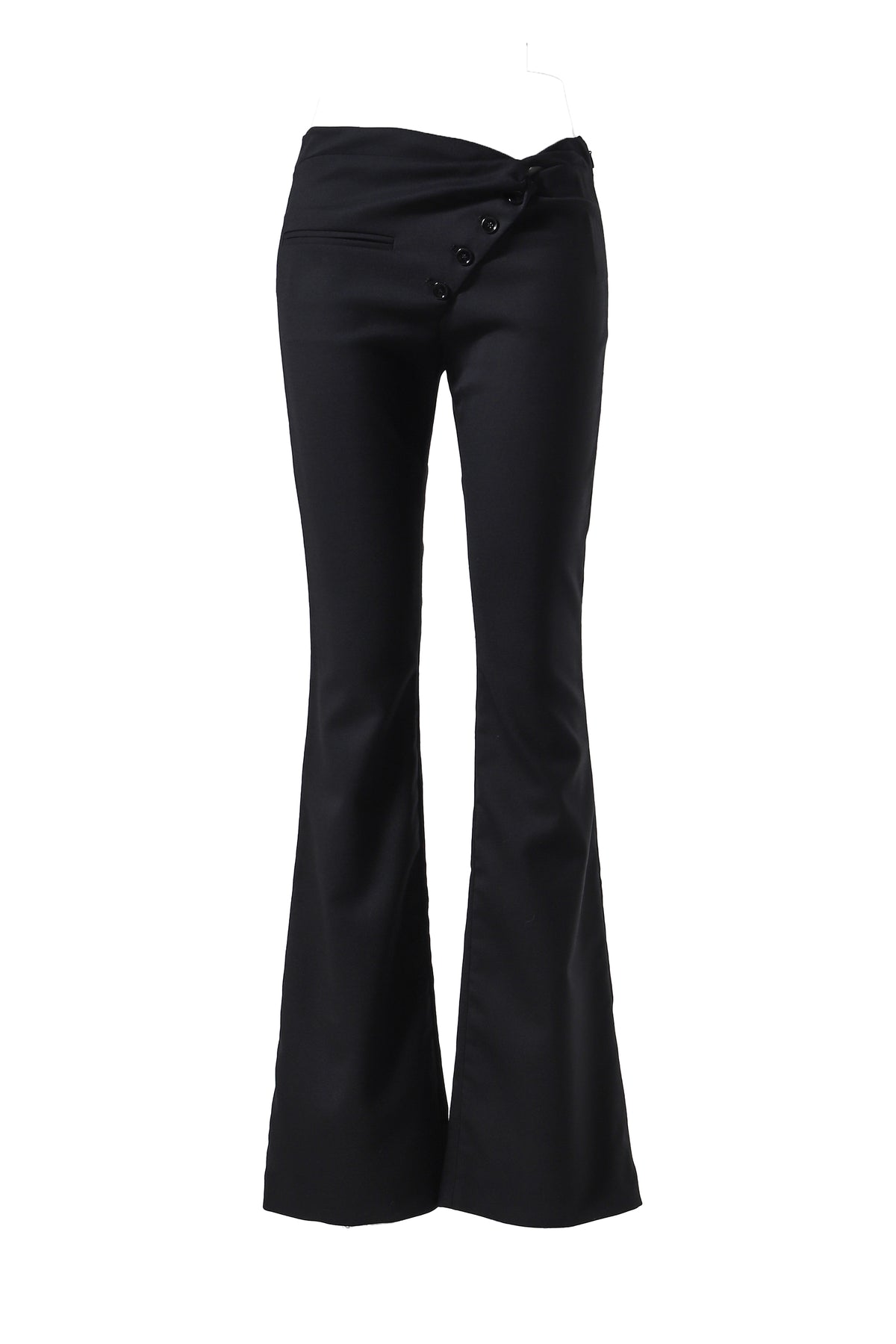 TWIST TAILORED WOOL PANTS / BLK