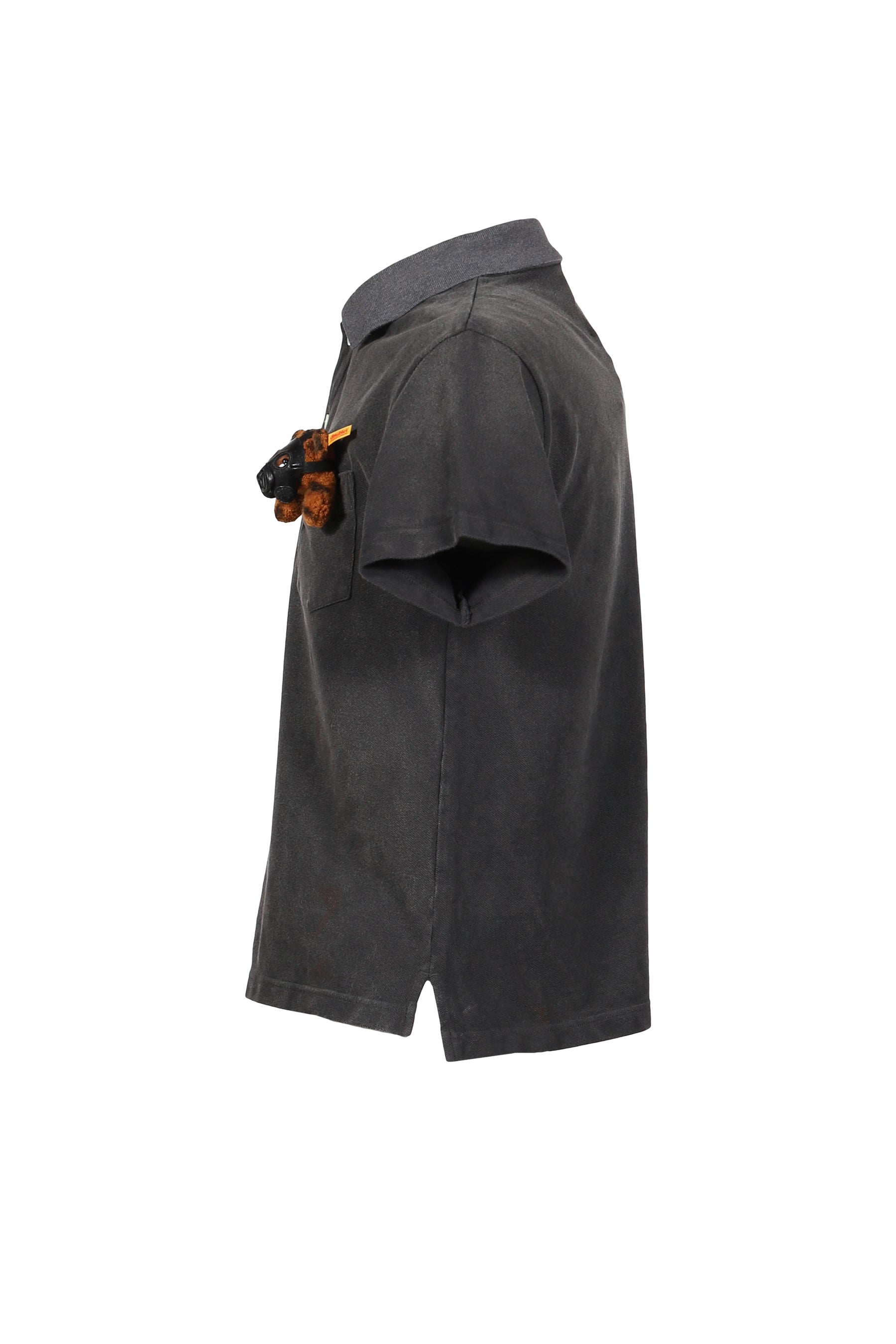 GAS MASK BEAR POLO SHIRT / BLK