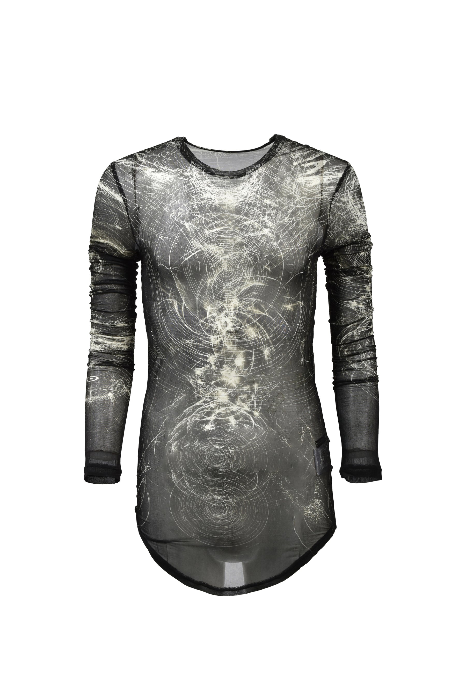 PRINTED CUPRO SZ JERSEY SHIRTS / BLK