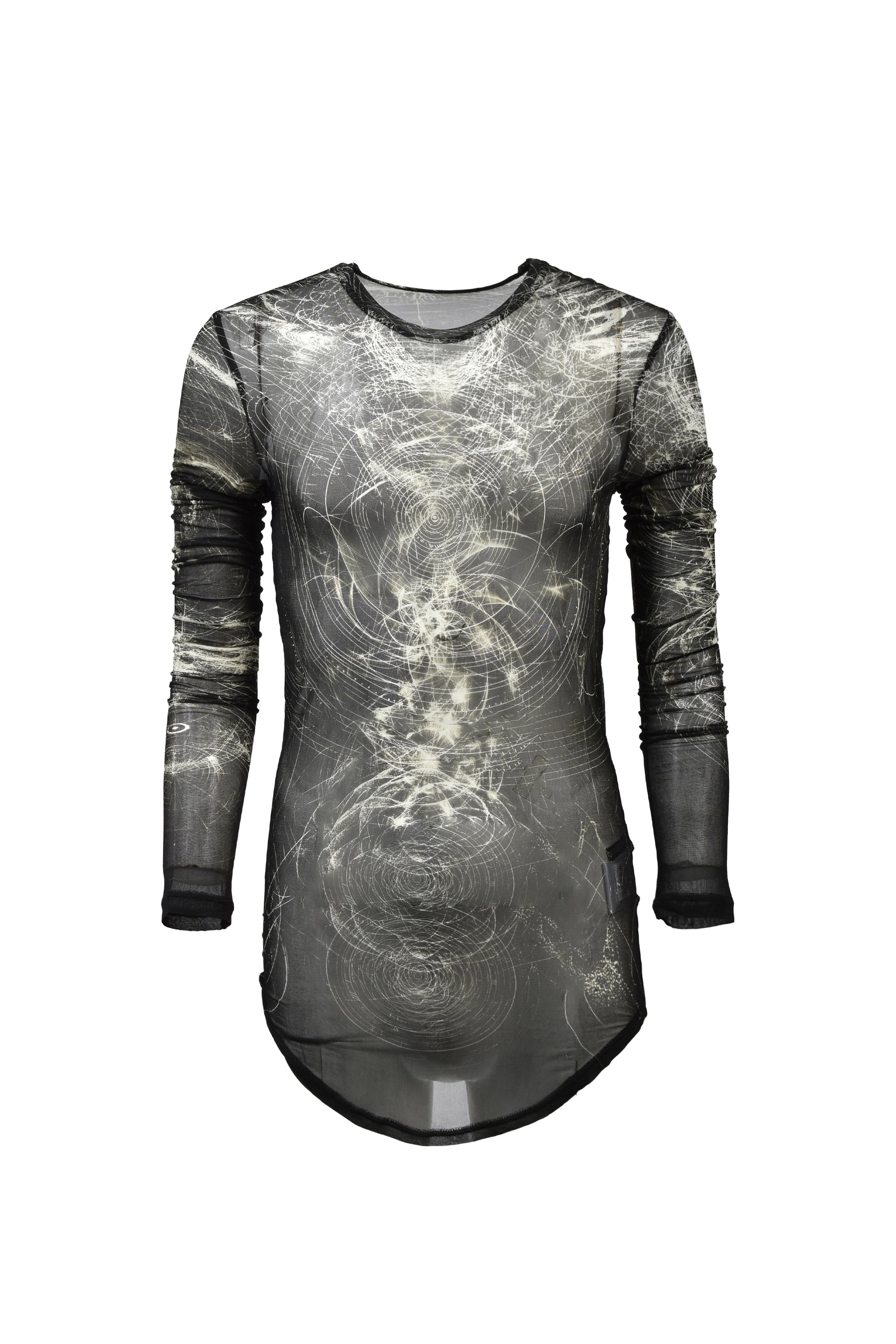 PRINTED CUPRO SZ JERSEY SHIRTS / BLK