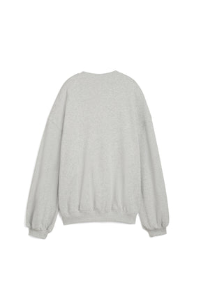 OVERSIZED CREW TR / FLAT LIGHT GRAY HEATHER