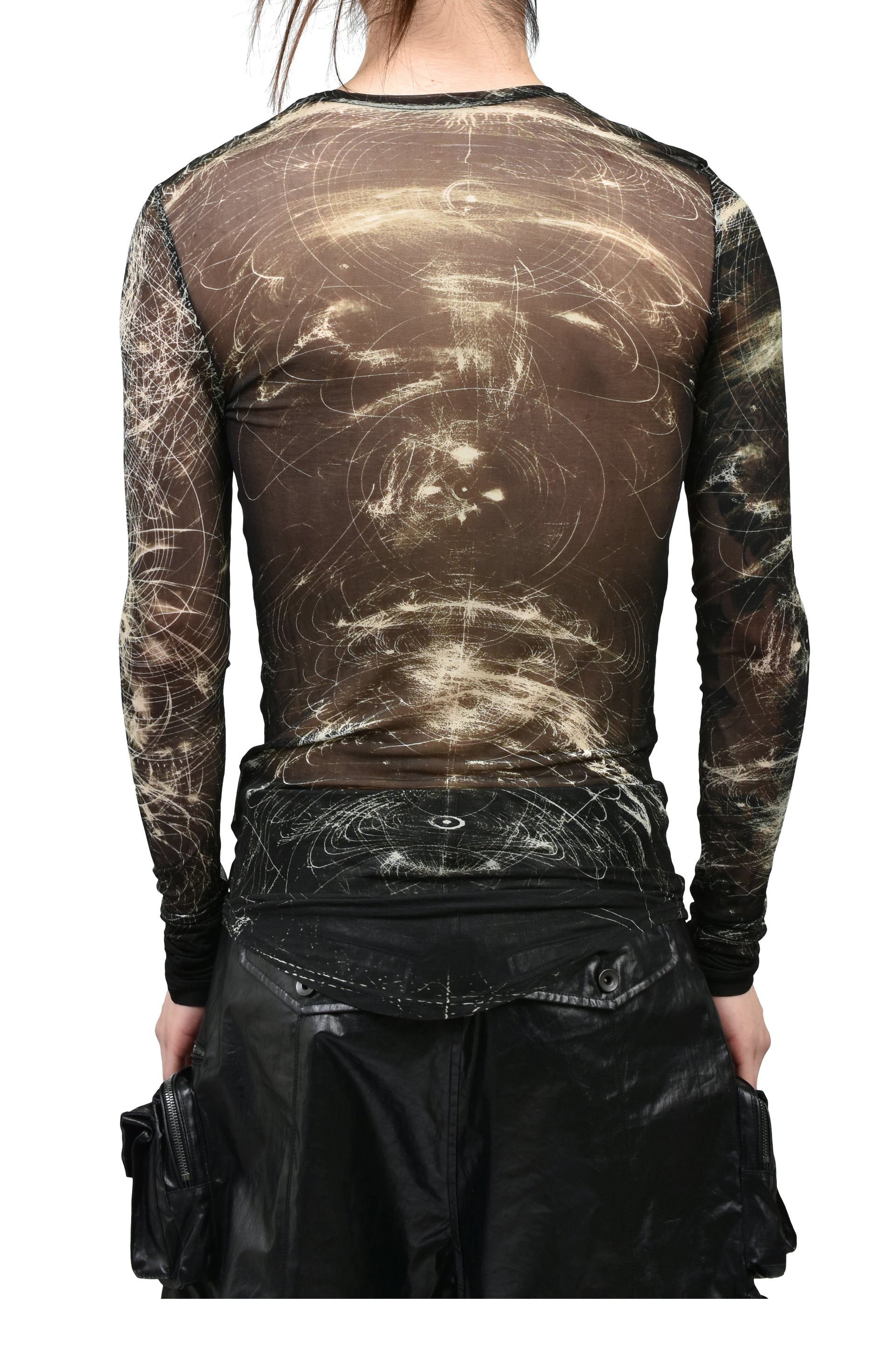 PRINTED CUPRO SZ JERSEY SHIRTS / BLK