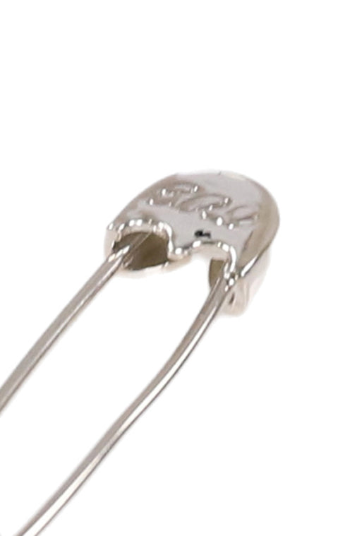 ERD CHARM SAFETY PIN EARRING / SIL