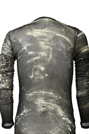 PRINTED CUPRO SZ JERSEY SHIRTS / BLK