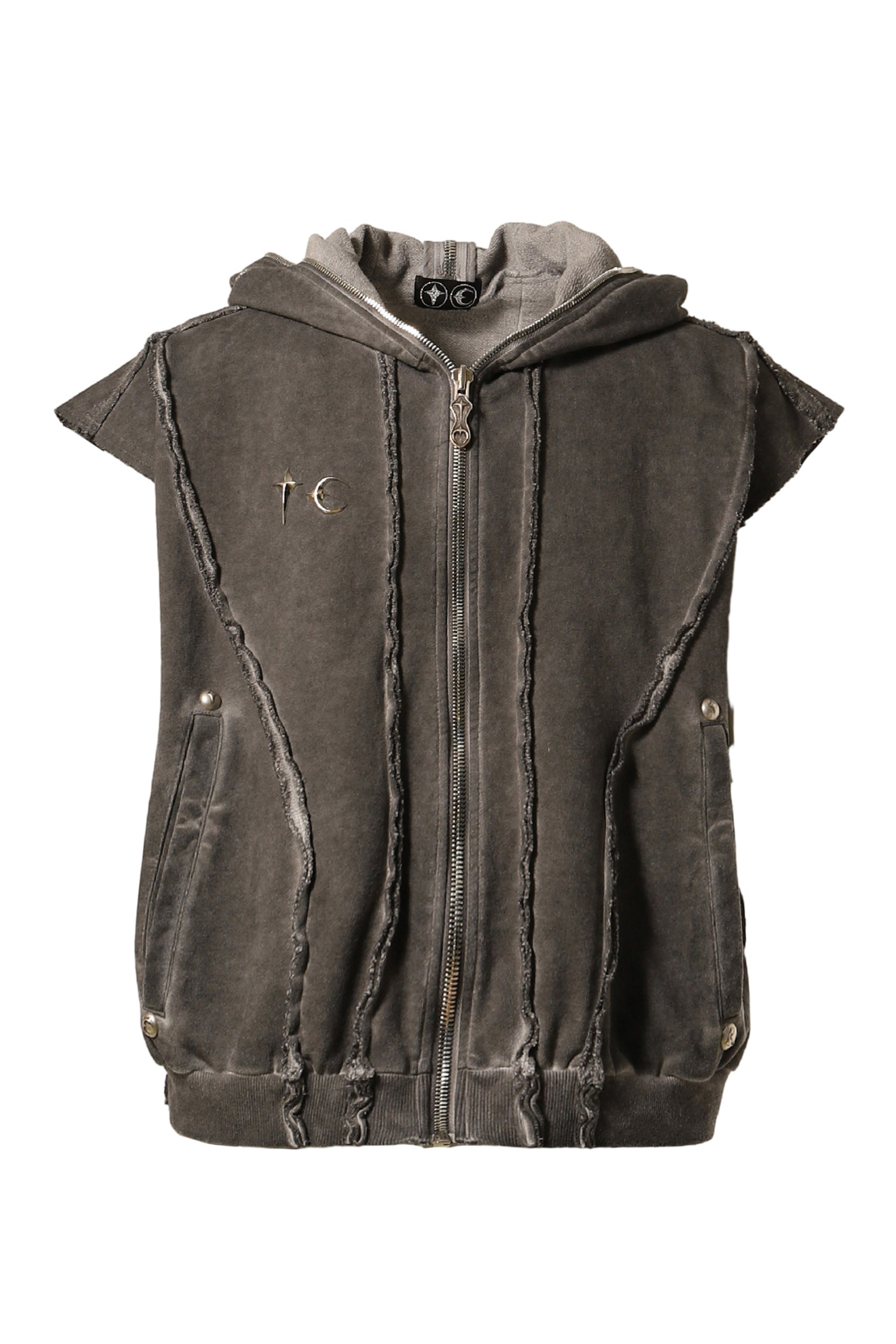 Thug Club サグクラブSS24 GLADIATOR HOODED VEST / GRY