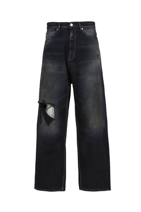 DISTRESSED BAGGY JEANS / BLKOUT