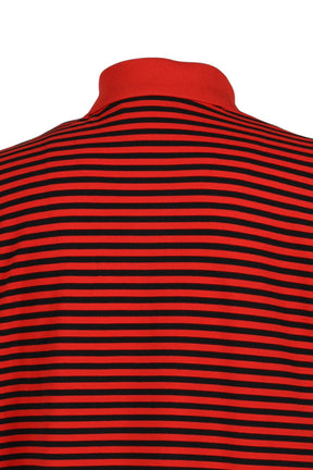 STRIPED POLO SHIRT / RED