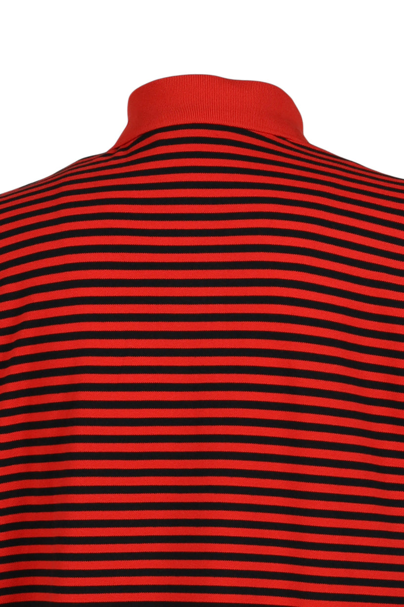 STRIPED POLO SHIRT / RED