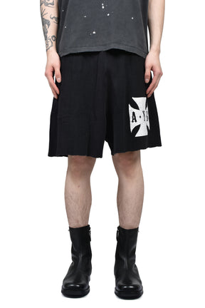 CROSS WAFFLE VINTAGE SHORTS / VINTAGE BLK