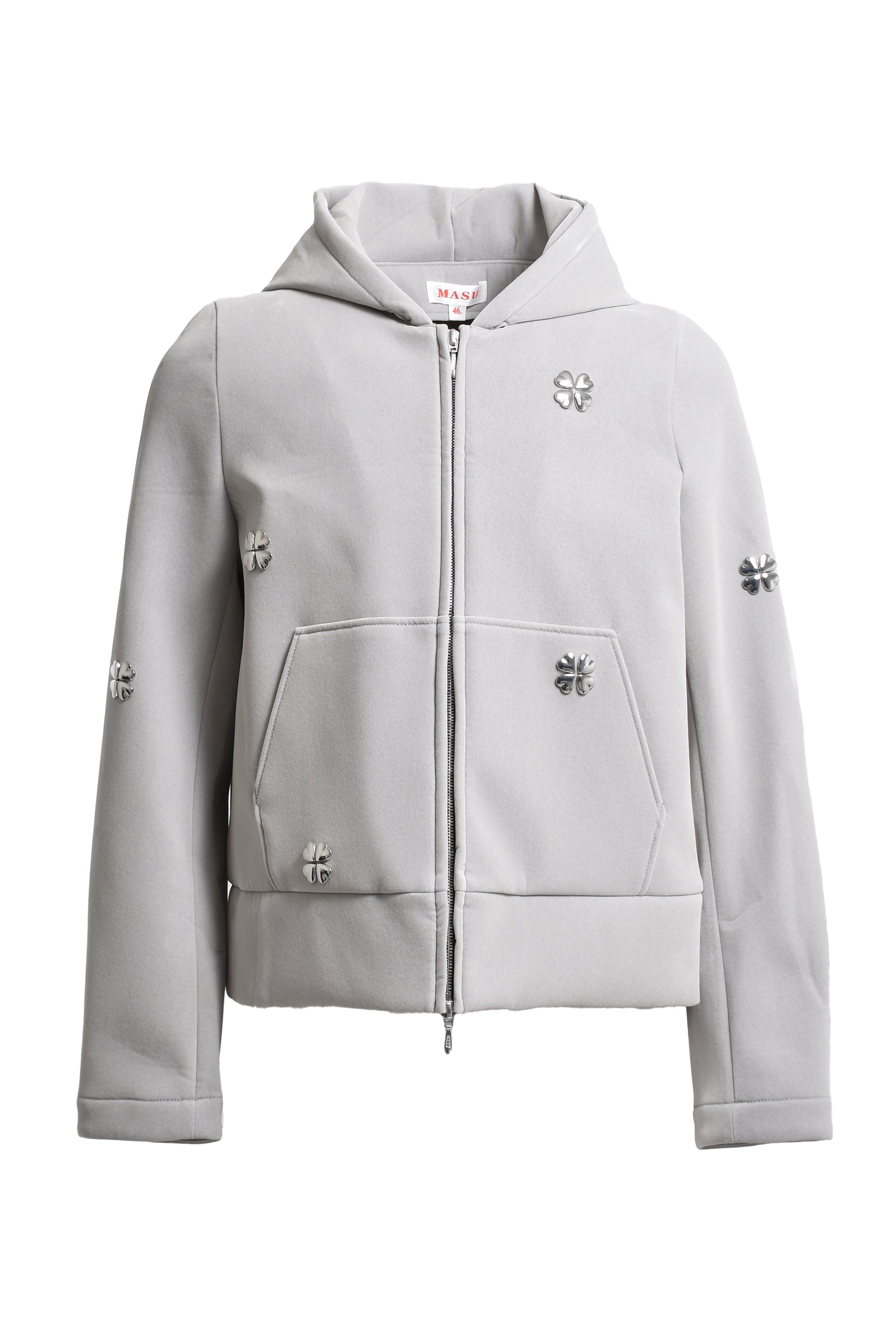 MASU エムエーエスユーSS24 FLOCKY DOLL ZIP-UP HOODIE / STONE - NUBIAN