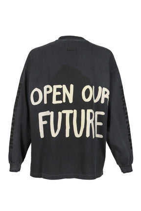 RELAXED LS "FUTURE" TEE / BLK