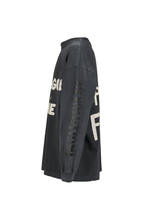 RELAXED LS "FUTURE" TEE / BLK