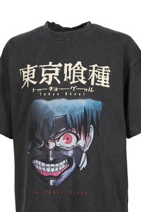 S/S T-SHIRT (KANEKI MASK) / BLK