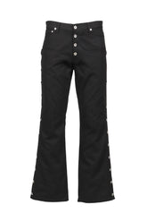 SIDE BUTTON PANTS / BLACK 