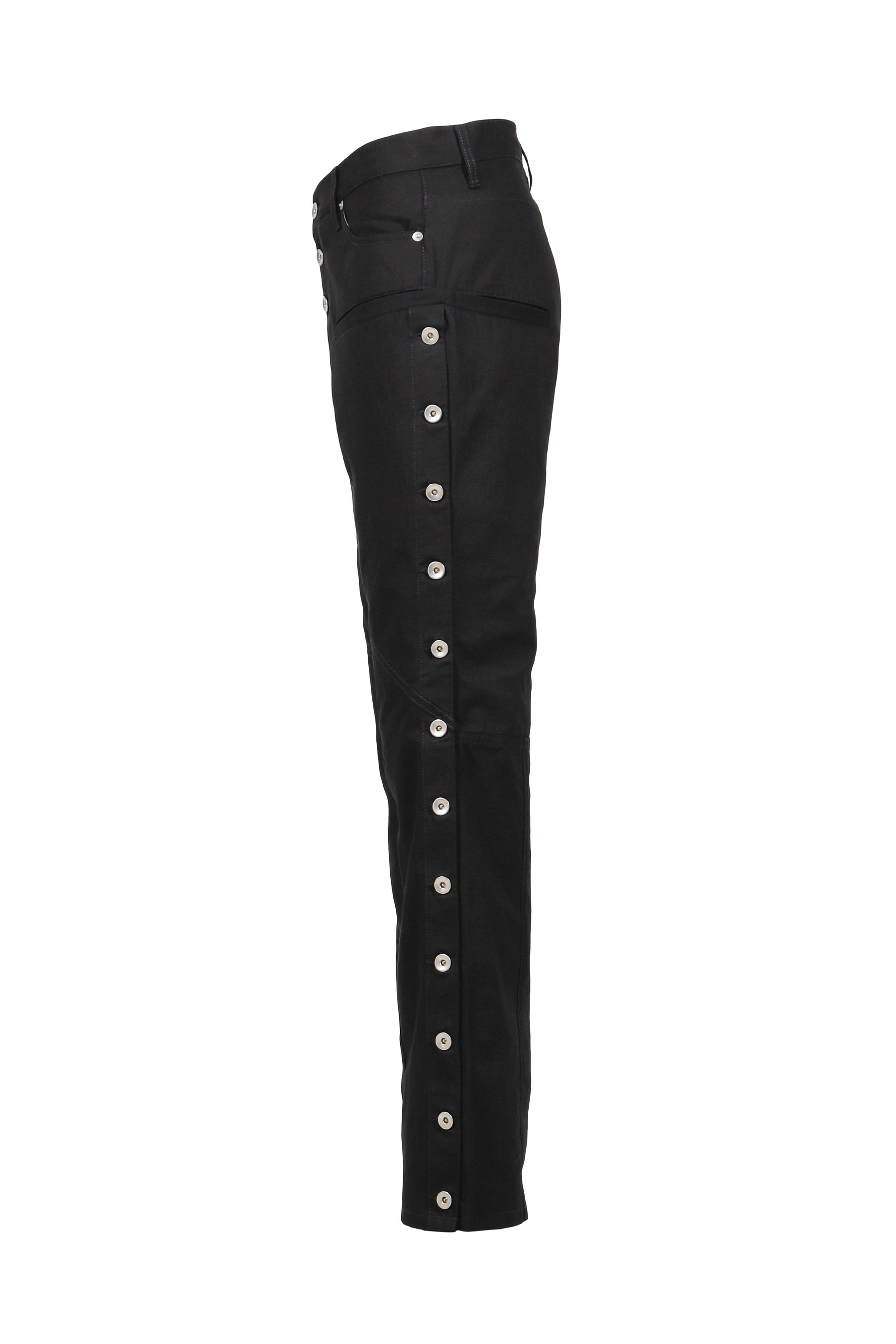 SIDE BUTTON PANTS / BLACK 