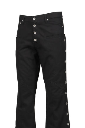 SIDE BUTTON PANTS / BLACK 