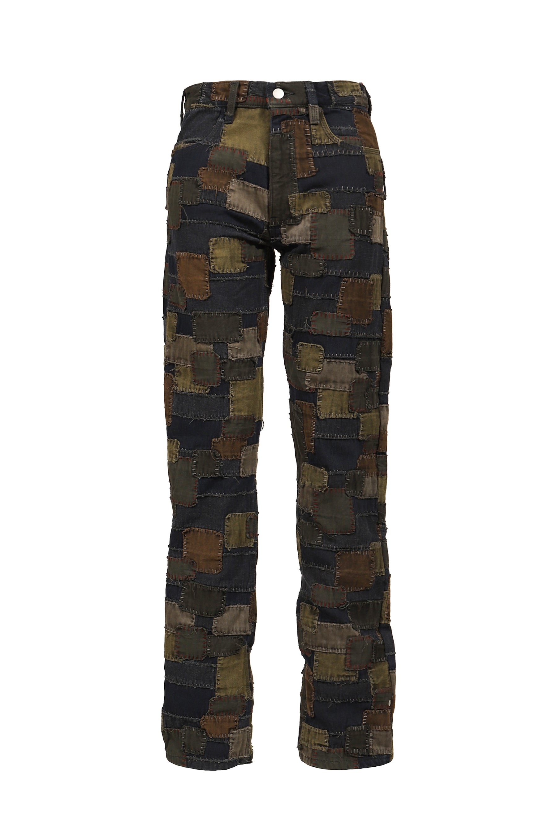 BLACKMEANS BORO PATCHWORK STRAIGHT JEAN / MULTI BORO