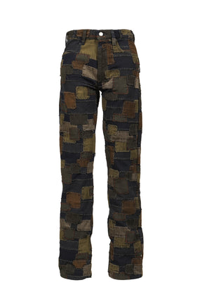 BLACKMEANS BORO PATCHWORK STRAIGHT JEAN / MULTI BORO