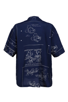 PORTER CLASSIC DISNEY ALOHA SHIRT MICKEY MOUSE / NVY
