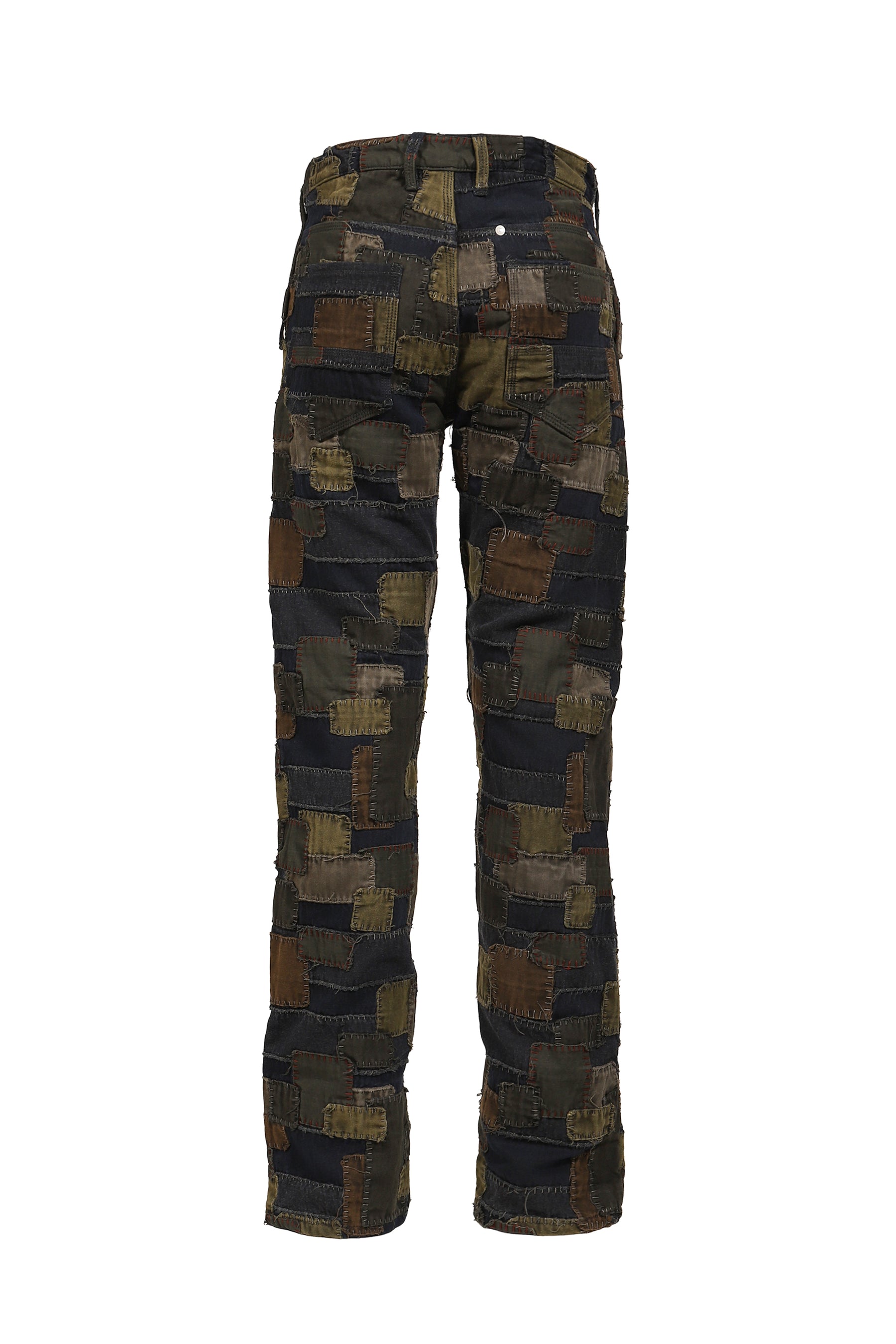 Matthew M. Williams SS26 BLACKMEANS BORO PATCHWORK STRAIGHT JEAN