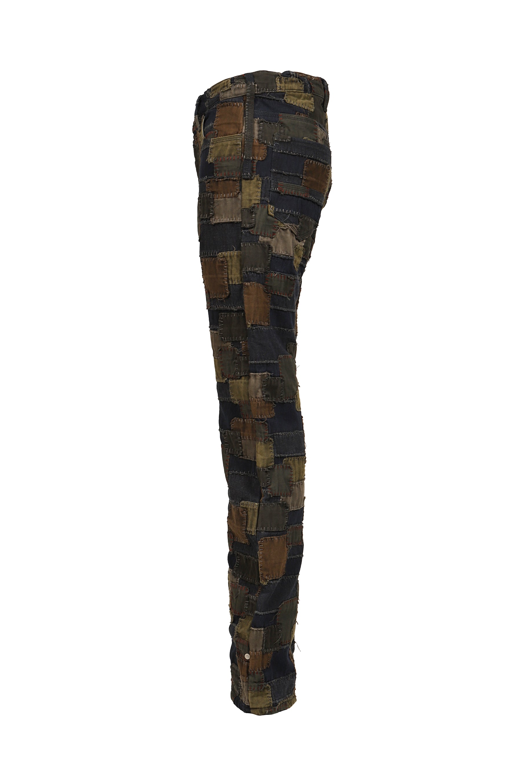 Matthew M. Williams SS26 BLACKMEANS BORO PATCHWORK STRAIGHT JEAN